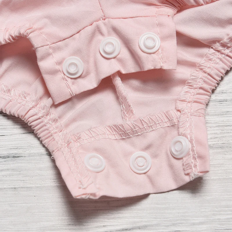 

Pudcoco 0-12M Romper Baby Girls Boys Summer Lace Butterfly Short Sleeve Ruffles Hem White Pink Playsuit Leotard