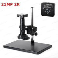 microscope camera set 21mp 2k 1080p 60fps hdmi electronic usb digital industry video microscope camera 180x 300x lens