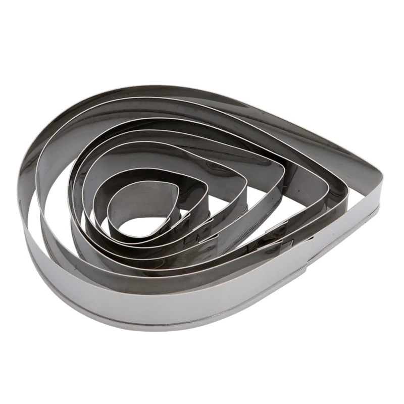 

7 шт./компл. нож из нержавеющей стали с лепестками роз для торта и печенья, резак форма для выпечки кондитерских изделий помадка для бисквита