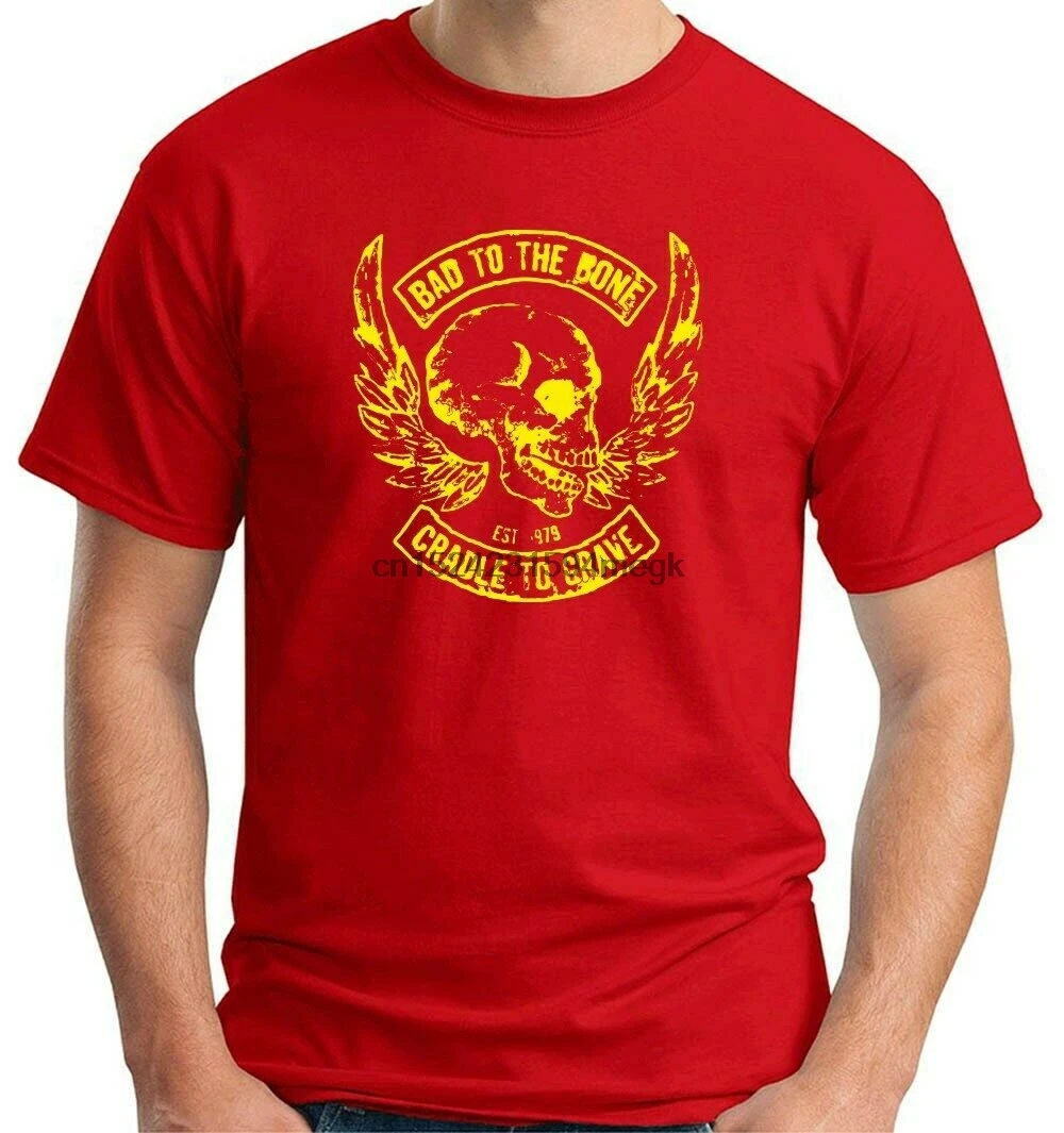 MAGLIETTA MOTO MOTOCICLISTA MOTOCICLETTA BAD TO THE BONE TB0017 T-SHIRT COTONE |