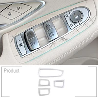 4pcs car window lift switch button frame lengthen stickers for mercedes benz glc 2020