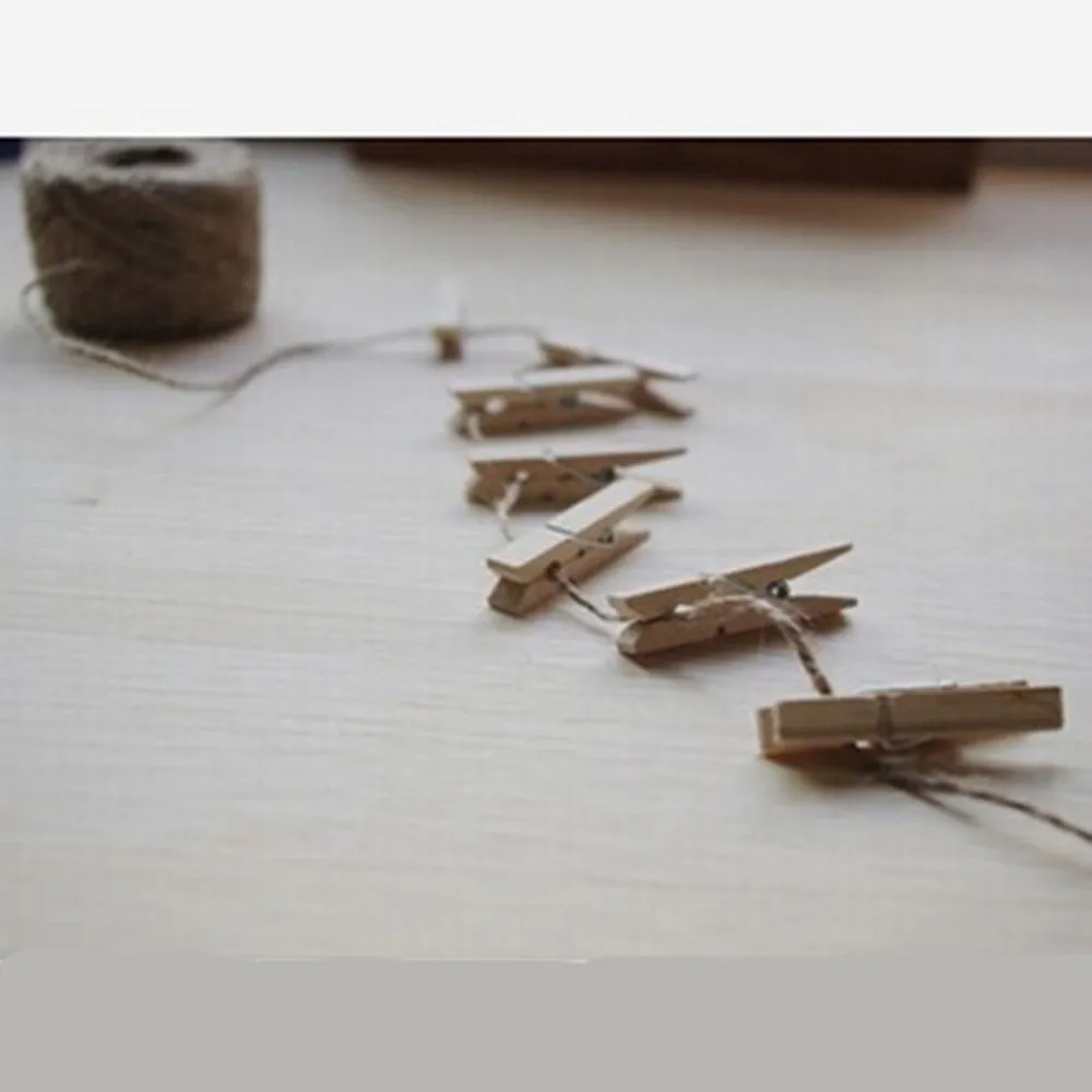 50 шт. мини натуральные деревянные зажимы для фотографий скрепки одежды