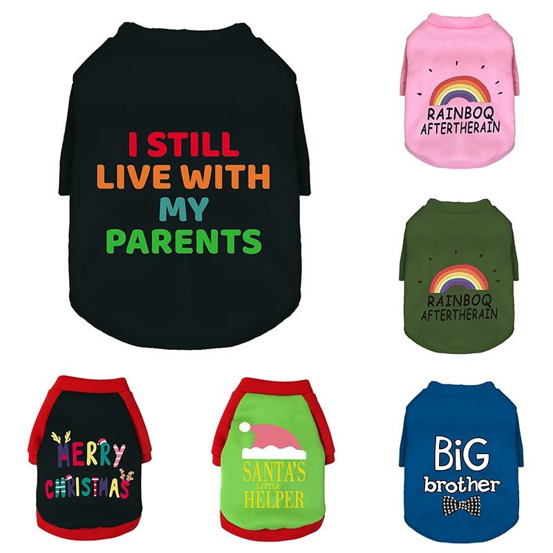 

Durable Dog Clothes Christmas Accessory Autumn Winter Cat T-shirt Dog Sweater Comfortable Puppy Dog Accessory Plus Dog Shirt