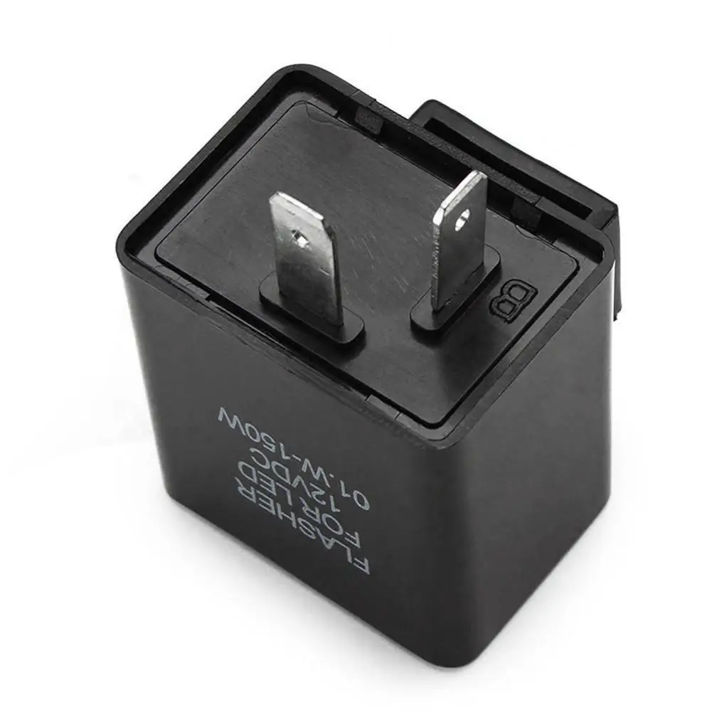 

LED Flasher 12V 2 Pin Frequency Relay Turn Signal Indicator Motorcycle Motorbike Fix Motorcycle Flasher Multiple Safe Protection