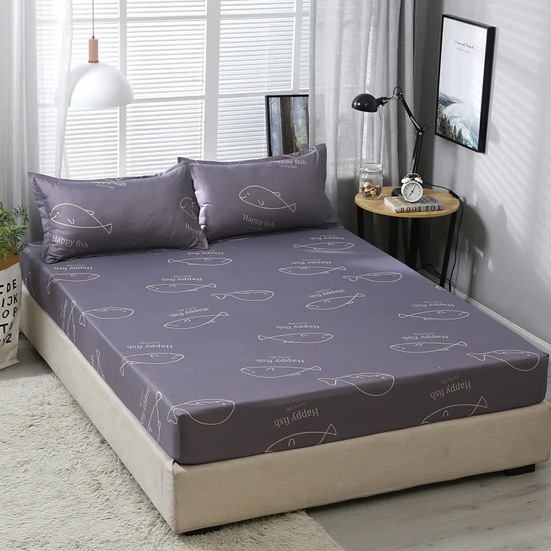 Простыня из полиэстера с рисунком животных эластичная резиновая наволочка для