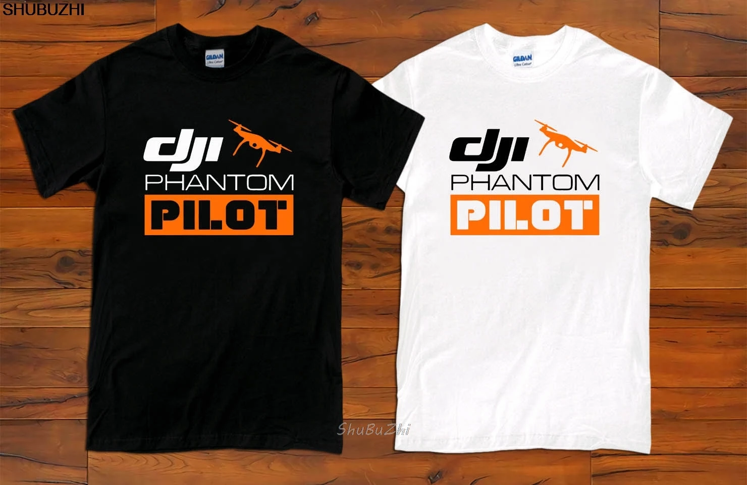 Черно-белая футболка DJI PHANTOM PILOT 1 сторона (XS-5XL) крутая Повседневная мужская