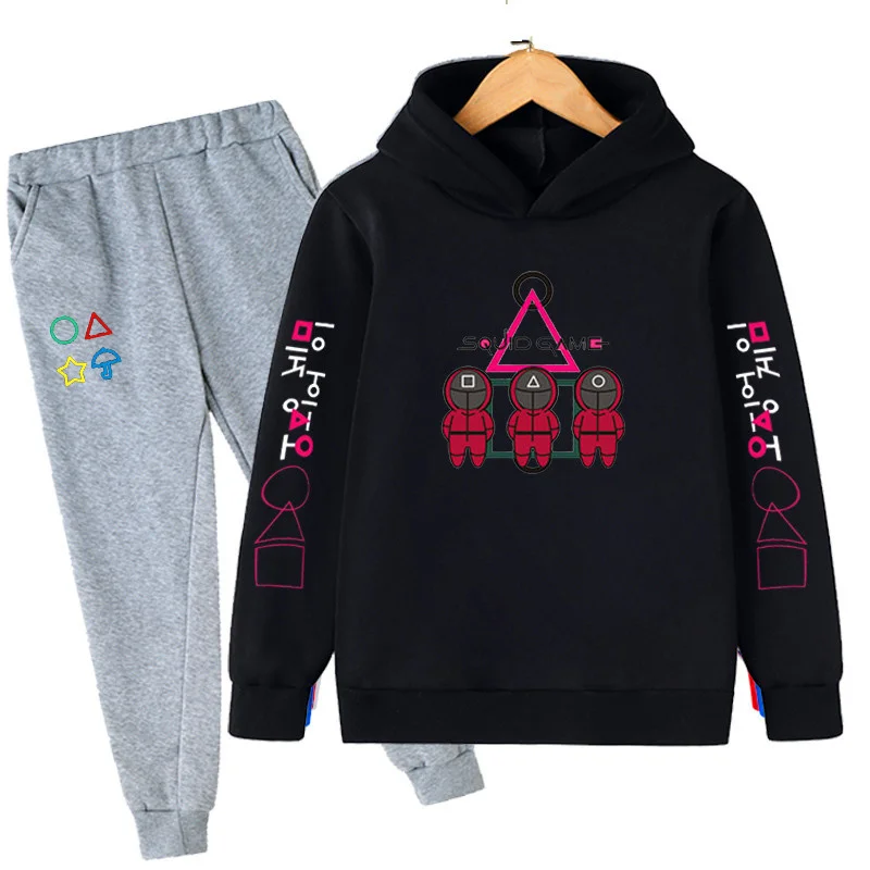 

Squid Game Round 6 Korean TV Boys Tracksuit 2 Pieces Sweatshirts And Sweatpants Girls Casual Sports Sets Hoodies And Pants 2021