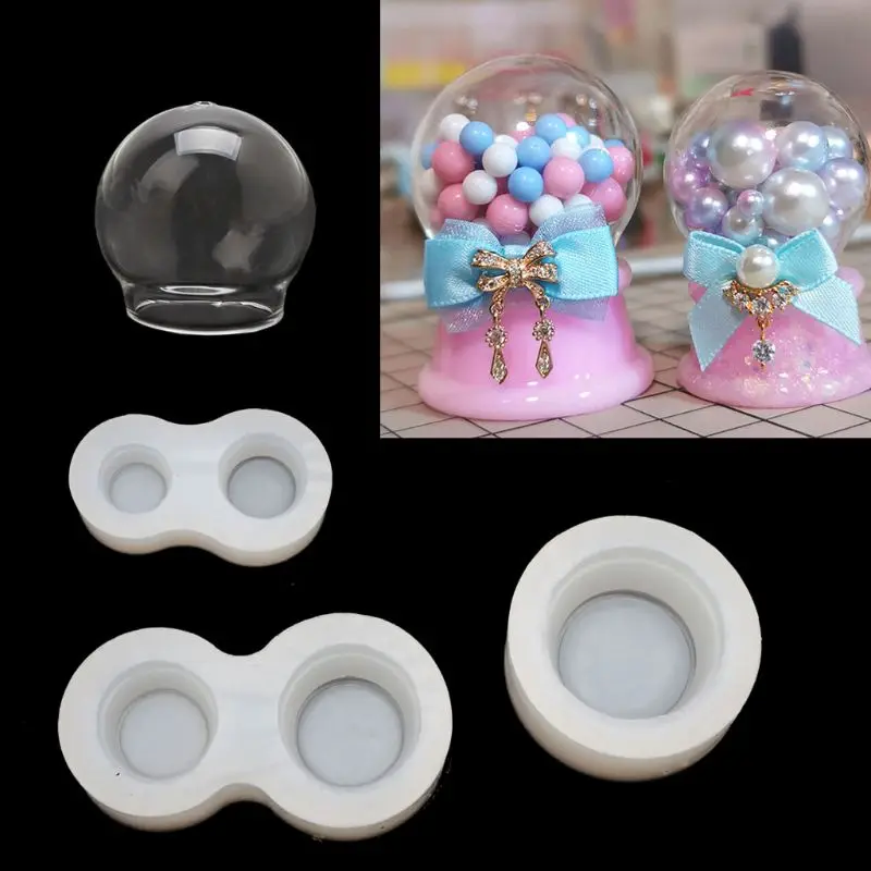 DIY хрустальный шар стеклянная Смола искусственные изделия Twirling Gumballs машинная