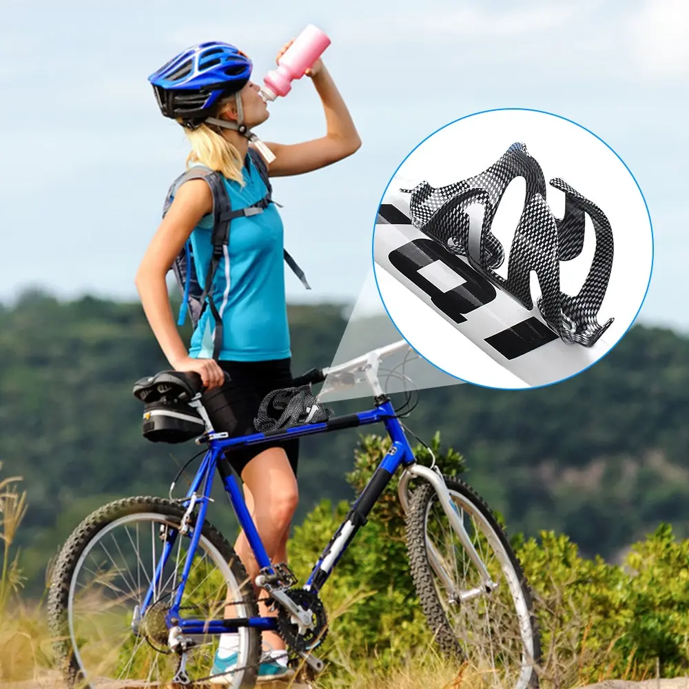 

Cycling Water Bottle Cage Carbon Fiber Holder Patterns Mountain Bicycle Bike Drink Bottle Holder Supporter Cycling Accessories