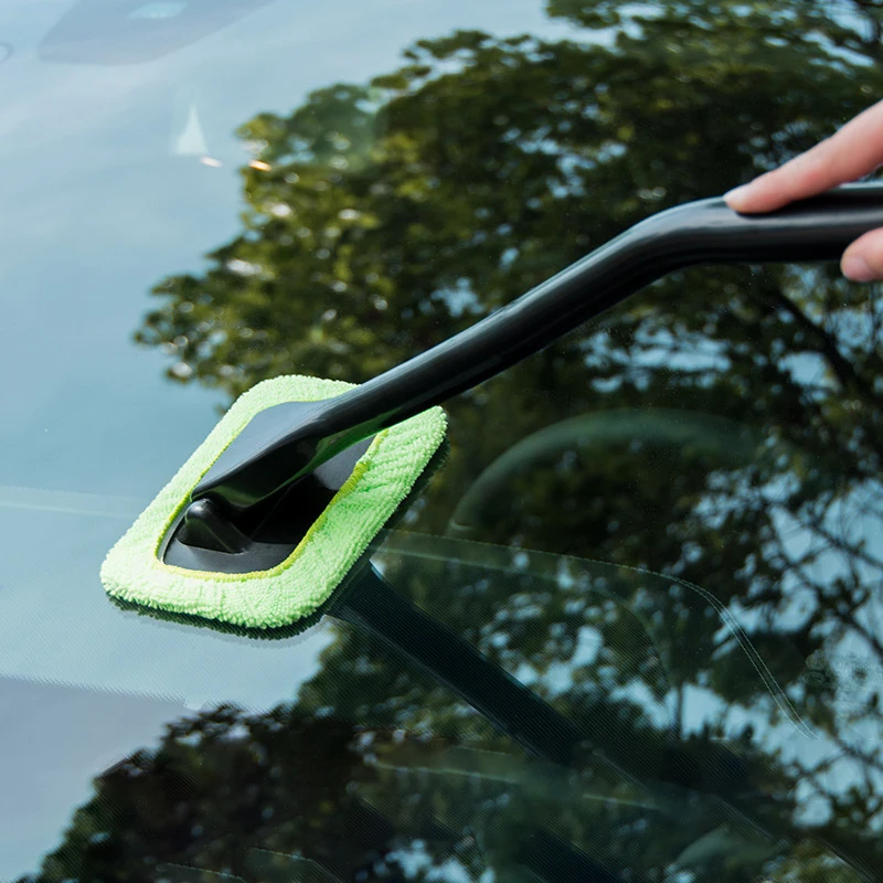 

Car defogging window wiper car home dual-use detachable duster cleaning car window glass cleaning brush with Cloth Pad