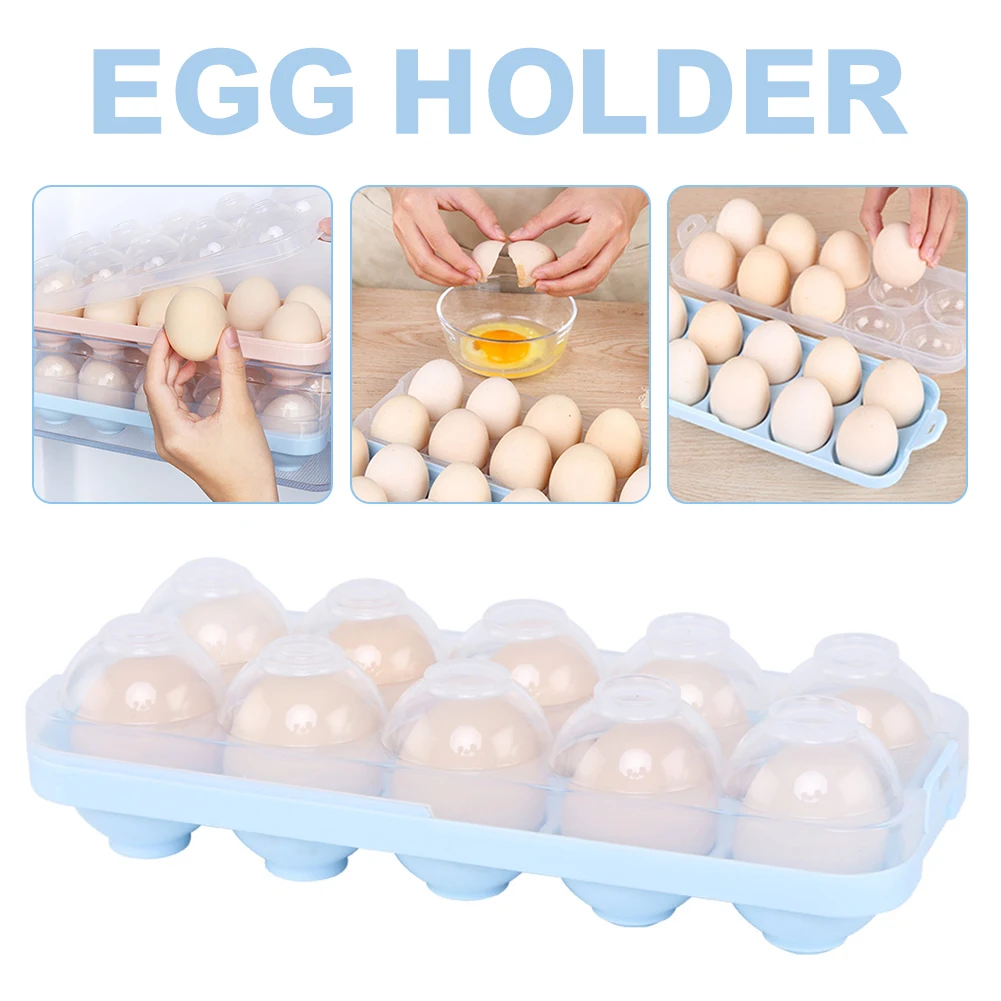 

1 PC Egg Holder Stackable Fridge Egg Storage Box Household Egg Fresh Storage Container for Kitchen
