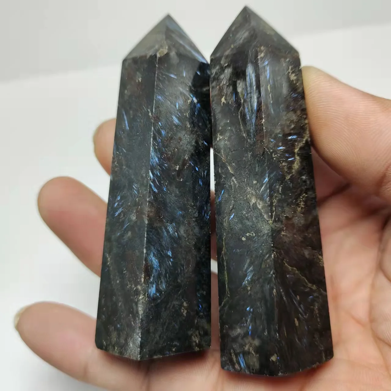 

A Natural stone crystal wand point home decoration festive fireworks jade six prism energy Healing crystals