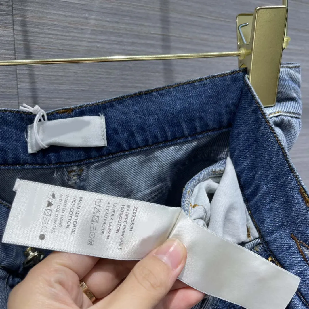 

Streetwear Ripped Jeans for Women Summer 2021 New Washed High Waist Jean Pants Luxury Brand Fashion Split Straight Denim Pants