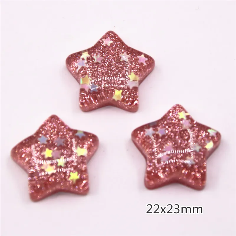 10 штук искусственный бриллиант из смолы с блестящими звездочками/полумесяц