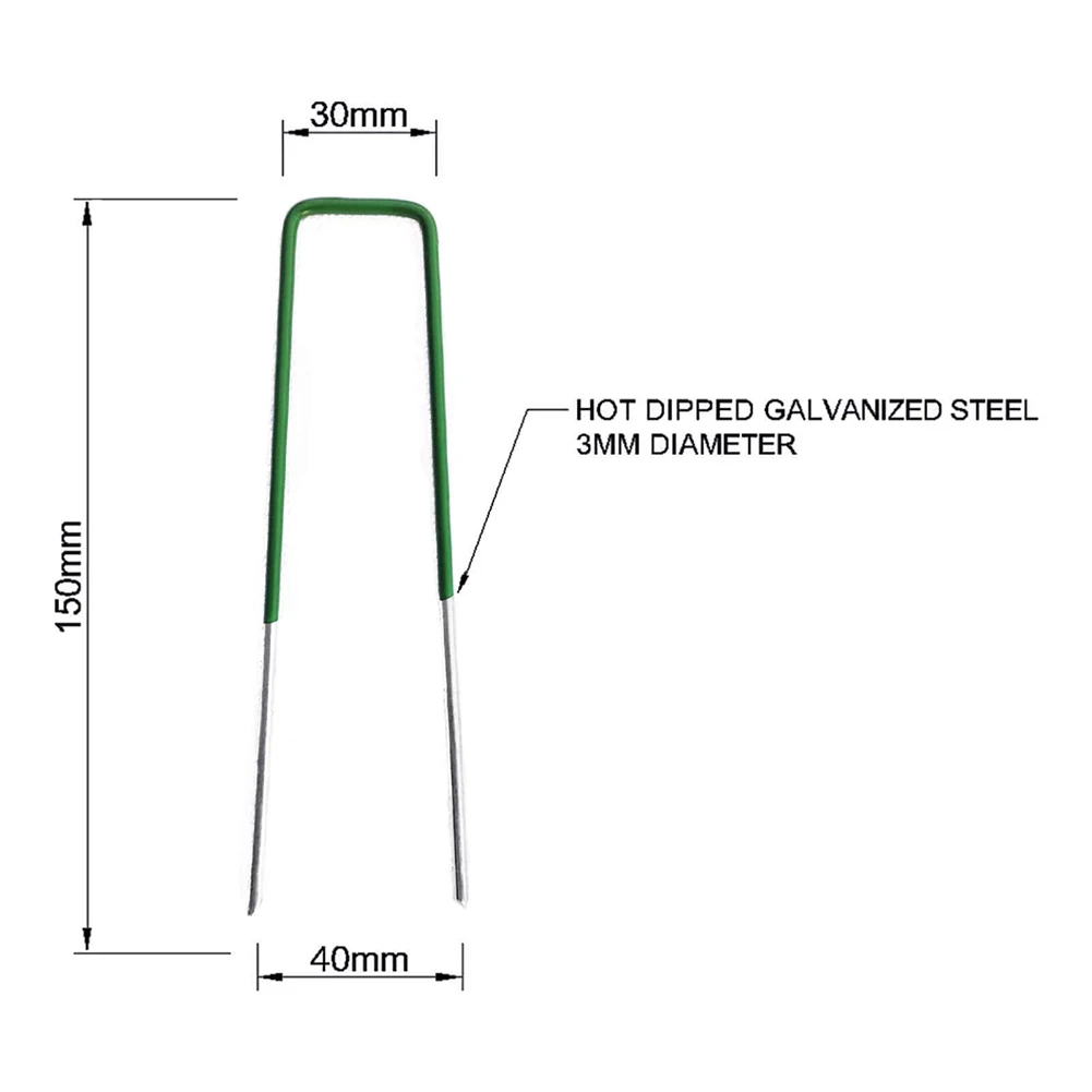 Оцинкованные прищепки u образные садовые для сада травы газона Садовые
