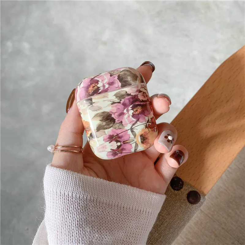 Винтажный цветочный элегантный узор blurtooth беспроводной чехол для зарядки