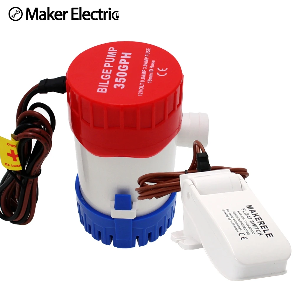Universal Car RV Water Pumps 24V 350GPH Submersible Boat Marine Bilge Equipment with Pump Float Switch | Обустройство дома