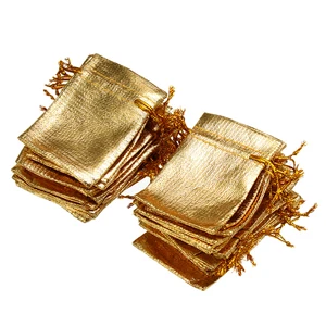 50 шт.компл. Ювелирная упаковка сумки серебристого, золотистого цвета Цвет Регулируемый бархатный мешок с кулиской для свадебные подарочные мешочки 5x7 см 7x9 см 9x12cm