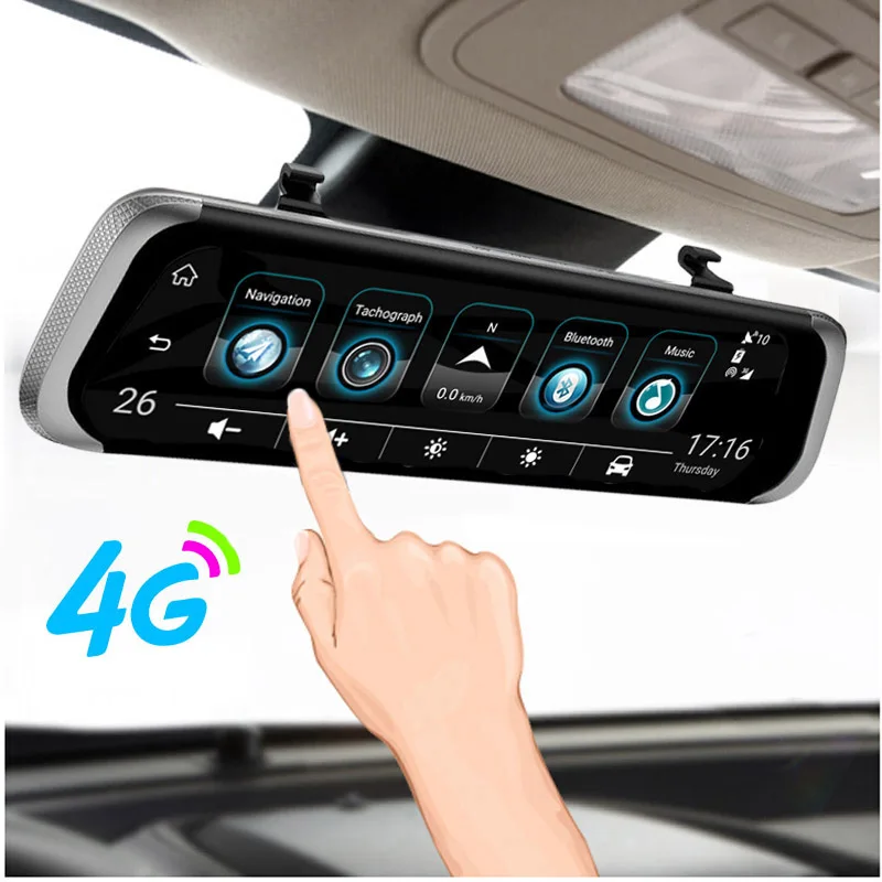 ANSTAR 4 г Android HD 1080 P Автомобильный dvr 1" зеркальная автоматическая камера gps wifi ADAS двойной объектив Дэш камера заднего вида регистратор DVRs камера