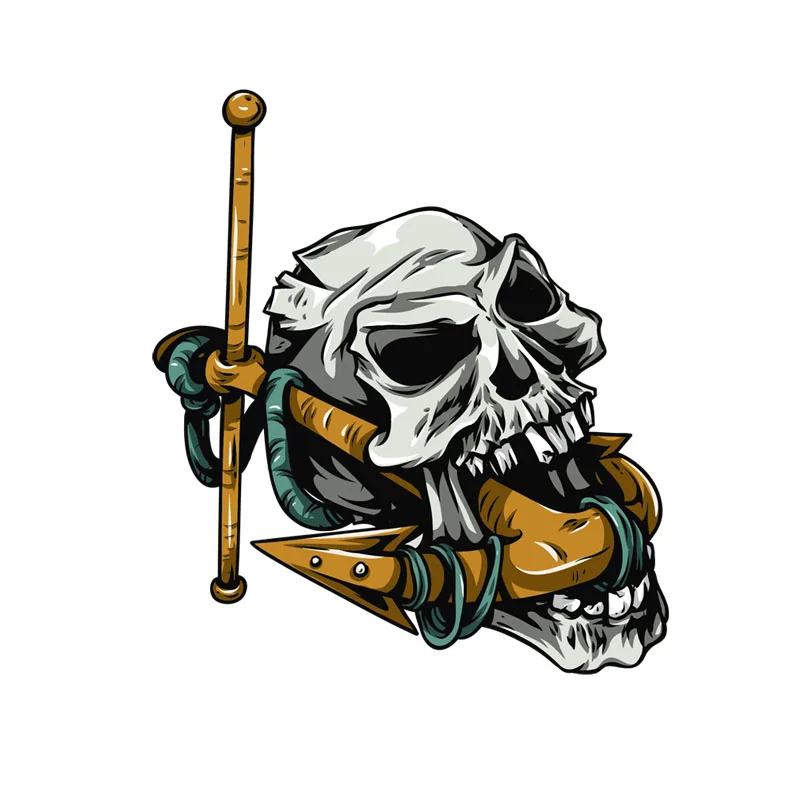 

Funny Car Accessories Anchor Skull Decal Car Sticker for Motorcycle Window Anime Decoration KK 15cm X13cm