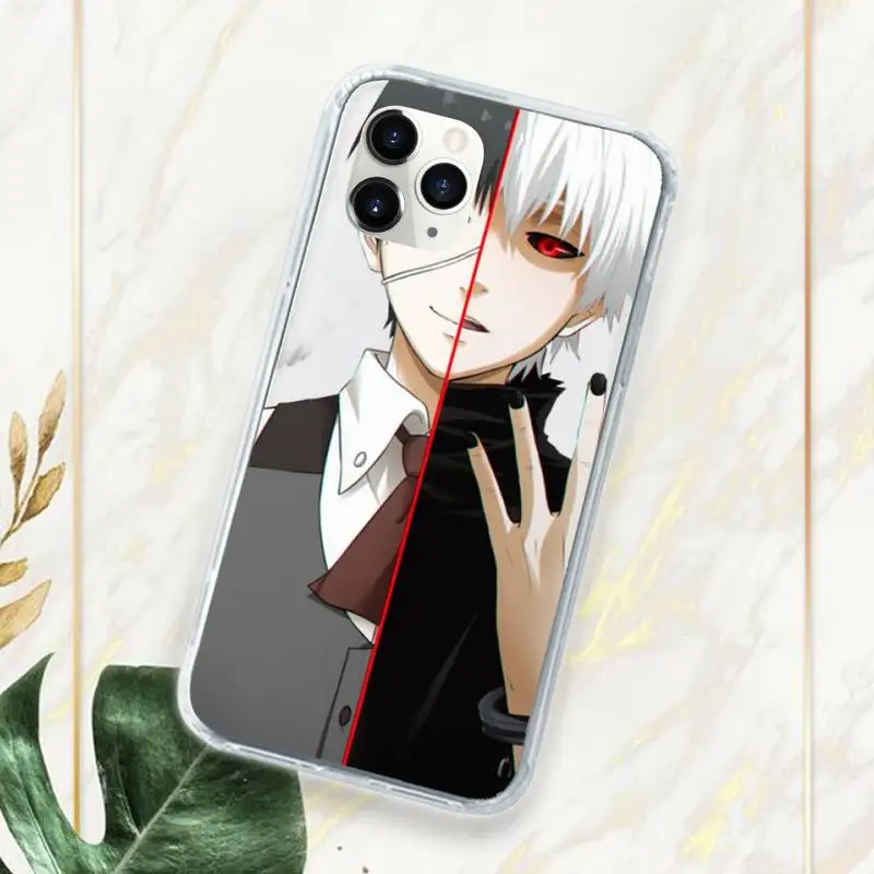 

Anime Horror Tokyo Ghouls Phone Case Transparent for iPhone 11 12 mini pro XS MAX 7 8 6 6S Plus X 5S SE 2020 XR