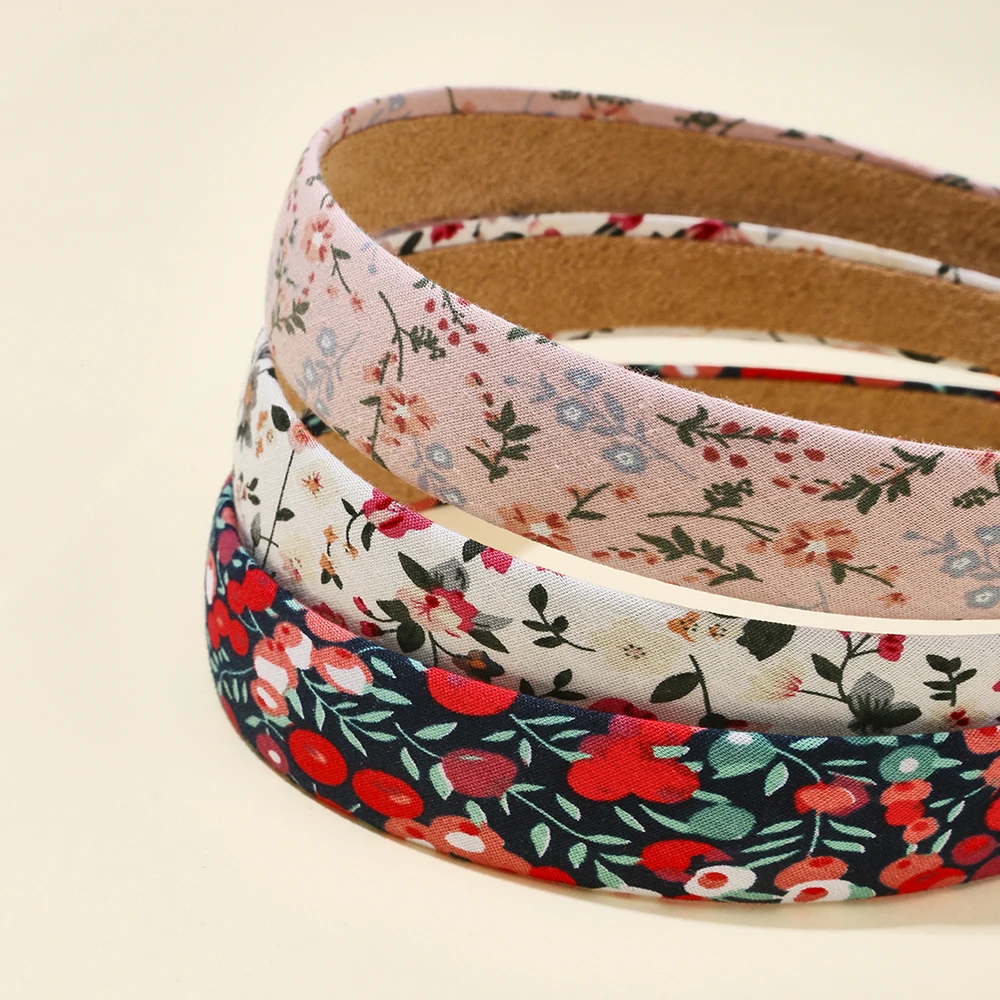 

3Pcs/lot Fashion Vintage Colorful Hair Hoops Girl Elegant Floral/Leaves Printing Hairbands Autumn&Winter Hair Accessories