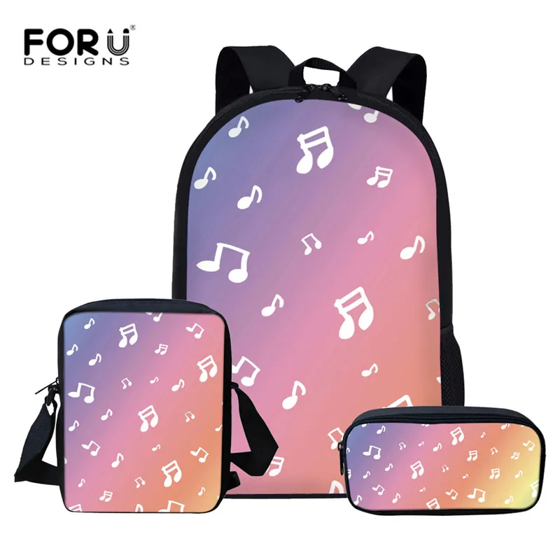 FORUDESIGNS/3 шт./компл. скрипки гитары рюкзак для девочек подростков Для мальчиков и в