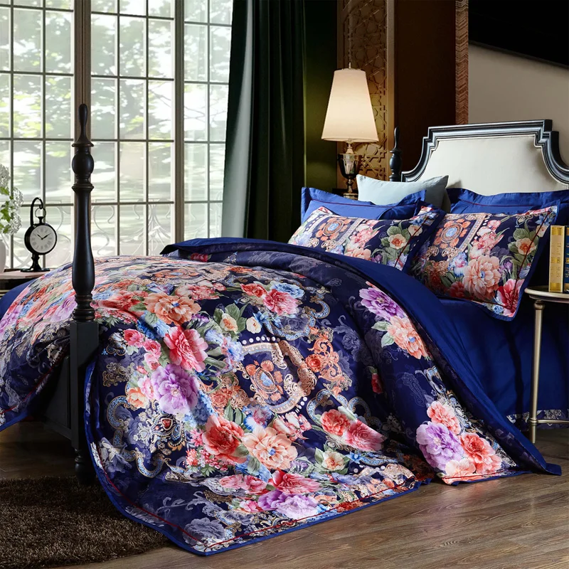 

Luxury Nordic Cotton-Ramie And Flower Jacquard Bedding Set For Home Duvet Cover Pillowcase Flat Fitted Bed Linen Sheet Cover