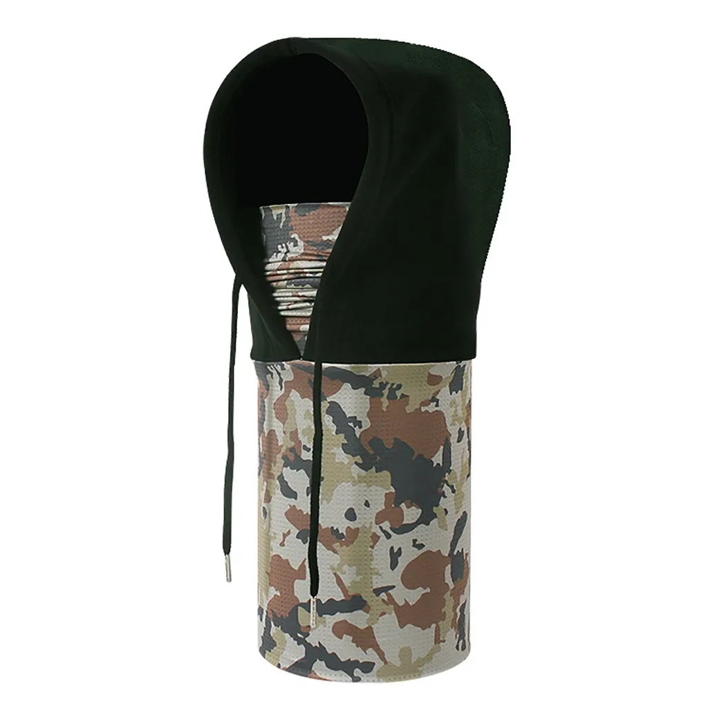 Унисекс для женщин и мужчин с двойным капюшоном волшебная маска лица Камуфляжный