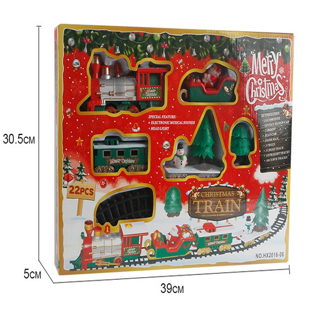 22 шт. детский трек с рисунками из мультфильма Паровозик игрушка электрический