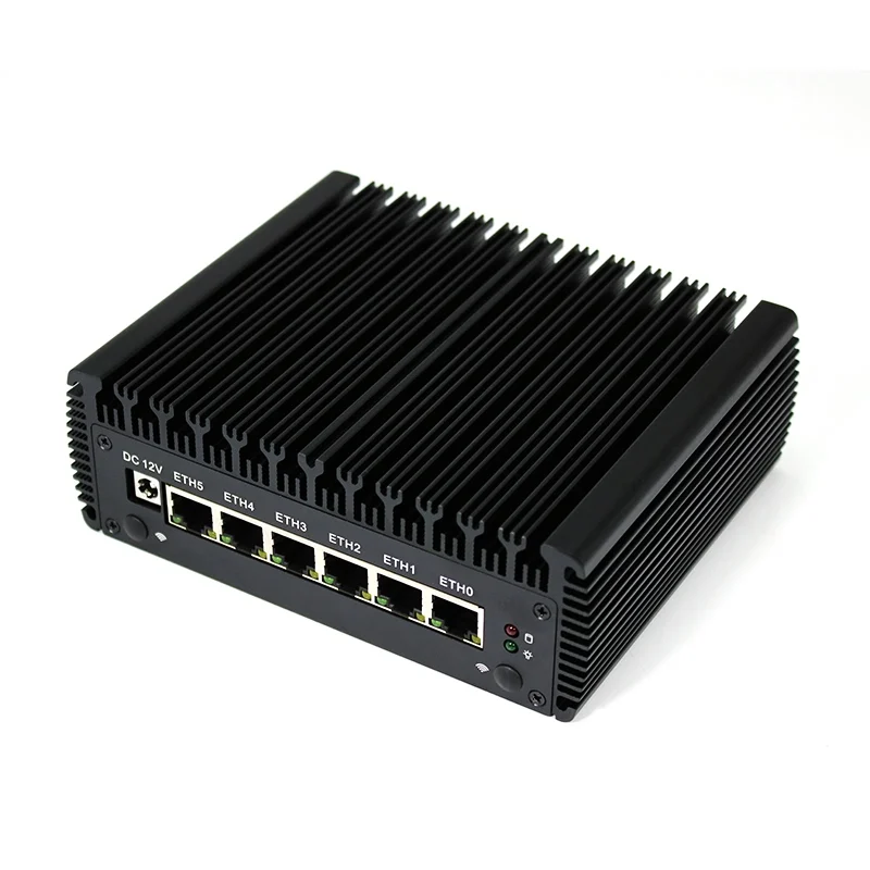 Topton 6LAN безвентиляторный ПК Core i7 7500U i5 6 Intel i211AT RJ45 COM pfSense брандмауэр маршрутизатор