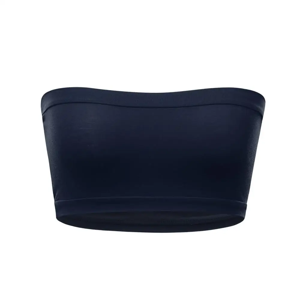 Женский модал однотонный пикантный бесшовный бюстгальтер без бретелек бандо