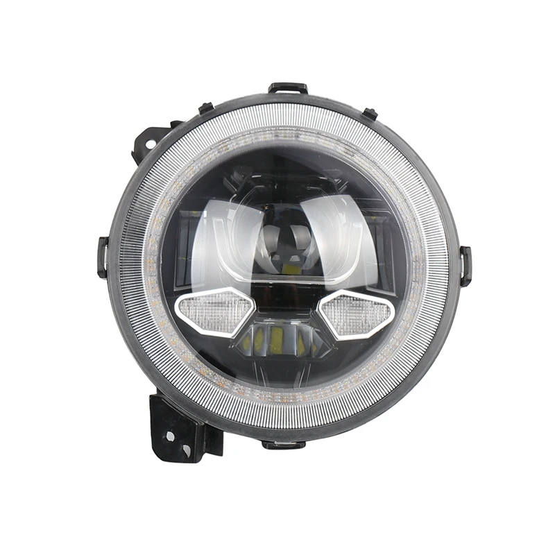 7 Inch LED Headlight RGB Halo Ring Angel Eyes Round Multicolor DRL Bluetooth Remote for Jeep Wrangler JK TJ | Автомобили и
