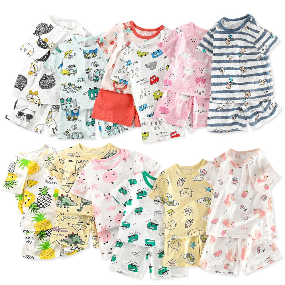 Пижама хлопковая для мальчиков и девочек на возраст 2-10 лет | Детская одежда обувь