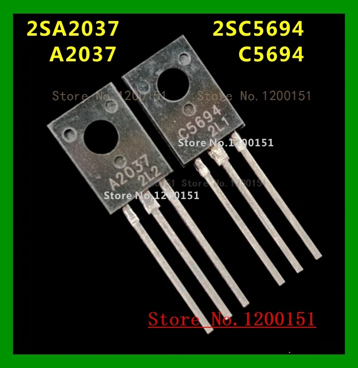 10 шт./лот = 5 пар A2037 C5694 2SA2037 2SC5694 TO-126 | Электронные компоненты и принадлежности