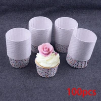100pcs diy colorful dots cake paper cup dessert muffin case ice cream bowl disposable pleated for wedding party baking shop