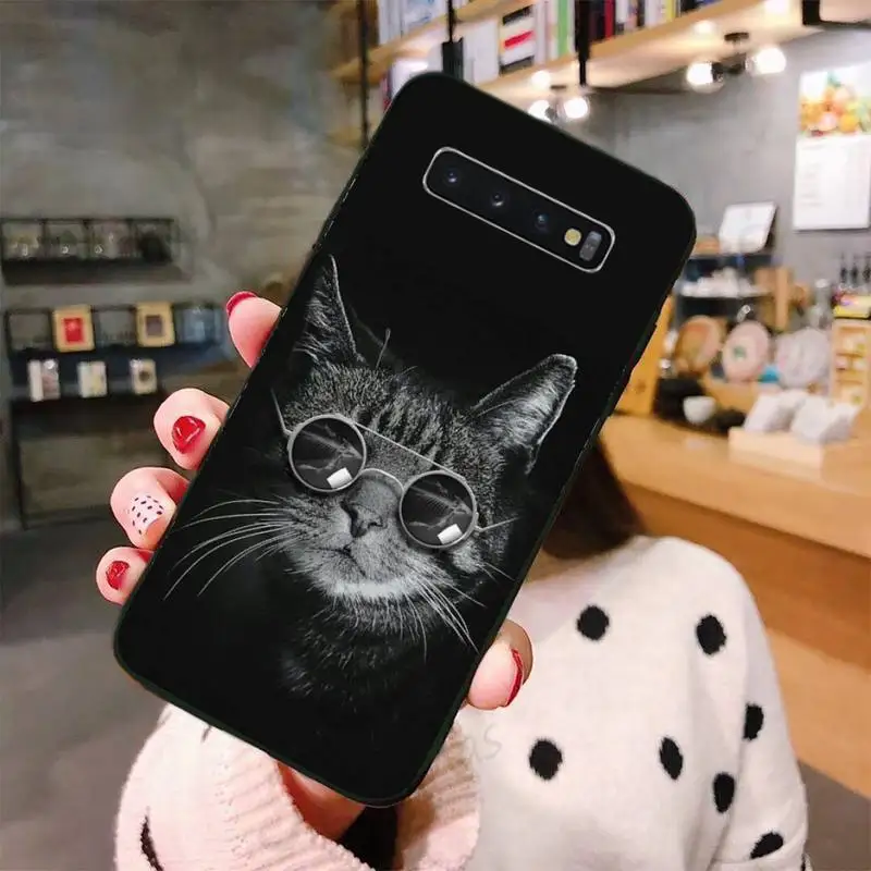

animal fancy male cat Phone Case For Samsung A50 A51 A71 A20E A20S S10 S20 S21 S30 Plus ultra 5G M11 funda shell