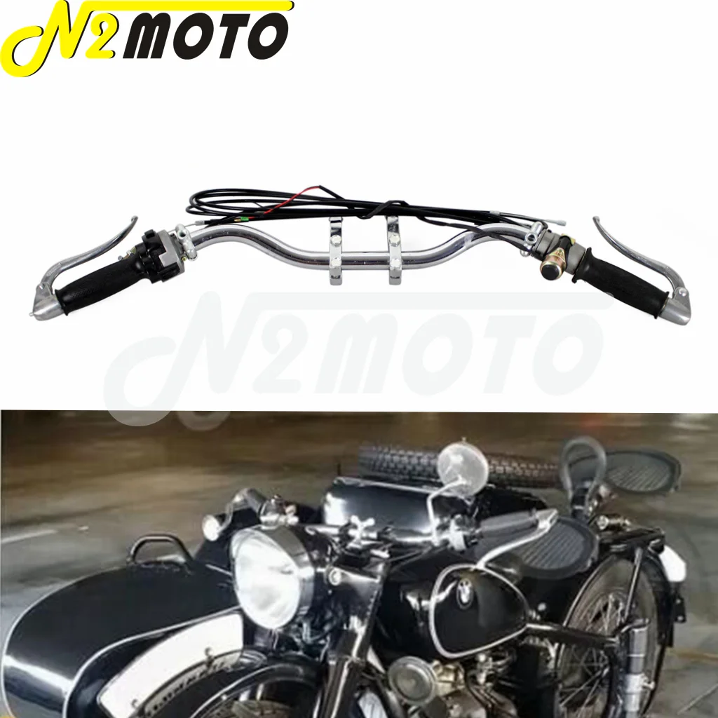 Мотоцикл руль в сборе ручка стиле ретро Бар Рычаг кабельный зажим Кронштейн для