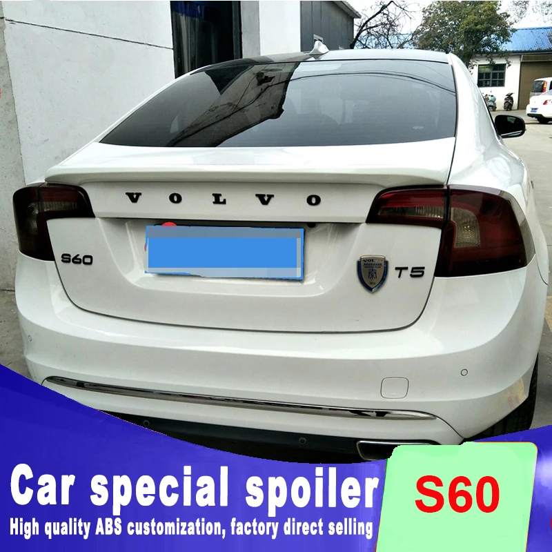 Спойлер задний для volvo s60 s60L 2011 2012 2013 2014 2016 2017 черный белый