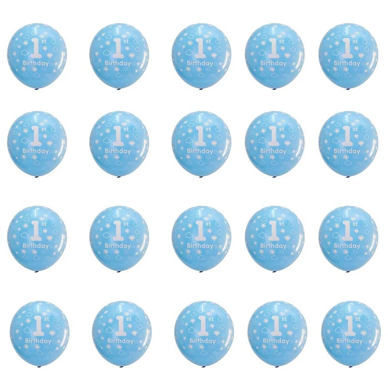 

Воздушные шары на 1-й день рождения-20 шт. в упаковке, украшения для будущей матери-латексные воздушные шары для семейных торжеств-круглая фор...