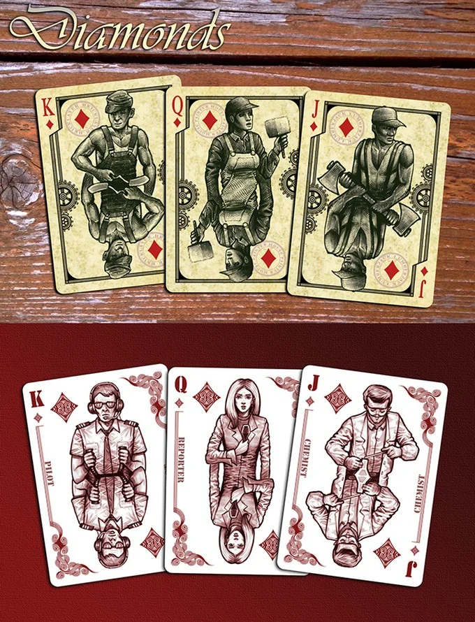 Hui qi Poker Bicycle White Blue Collar White Collar Blue-Collar Collection Bicycle Playing Cards