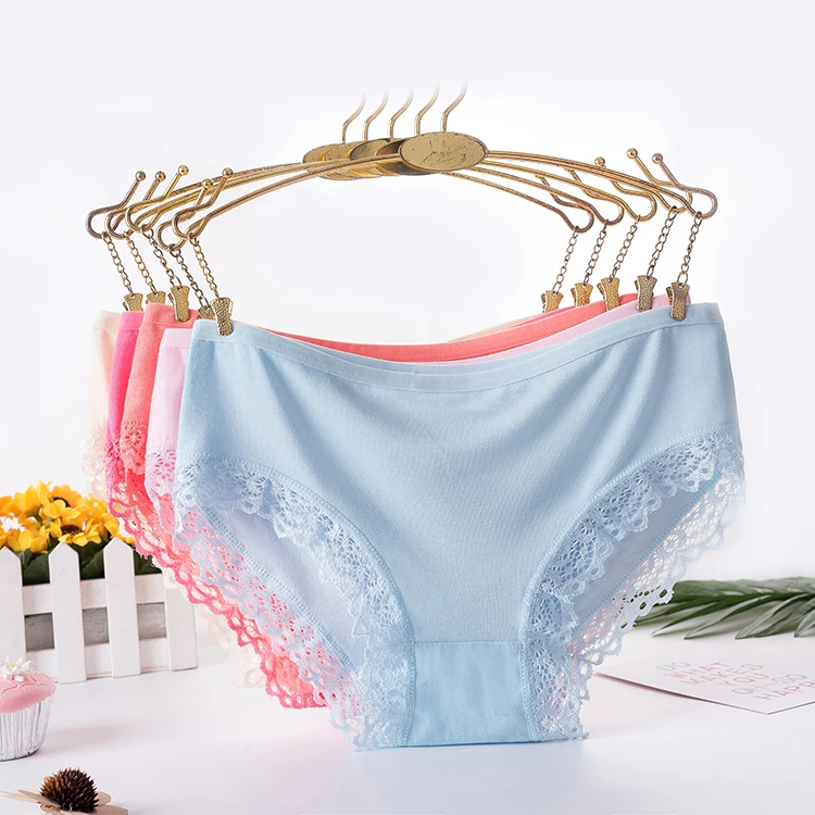 Sexy Women Panties Lace Briefs For Fashion Bud silk Panty Girls Underwear Large Size XL Low Rise Pants Female Lingerie |