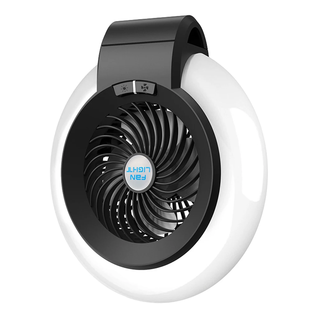 

Tent Fan with Light Car Outdoor Camping Hanging Lantern Fan USB LED Lamp Fan Hanging Hook Portable Cooler