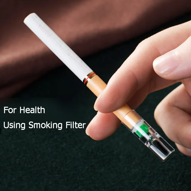 100pcs Set Disposable Cigarettes Reduce Tar Filter Holder Smoking Filter Pipe Tobacco  Cleaning Container Smoking Accessories