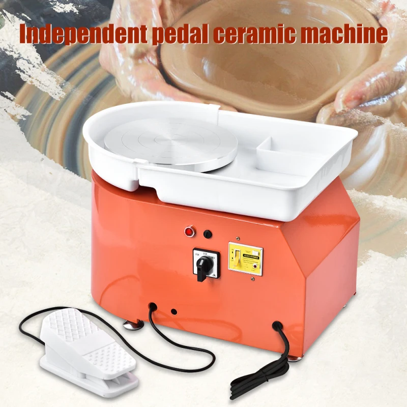 

Pottery Forming Machine 25cm Ceramic Pottery Wheel With Sculpting Set Adjustable Feet 350W Art Craft DIY Clay Tool Turntable