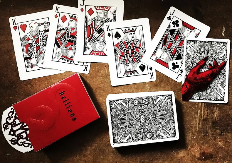 дизайнерские колоды карт. игральные карты ellusionist madison hellions. необычный дизайн карты. дизайн игральных карт. дизайнерские игровые карты.