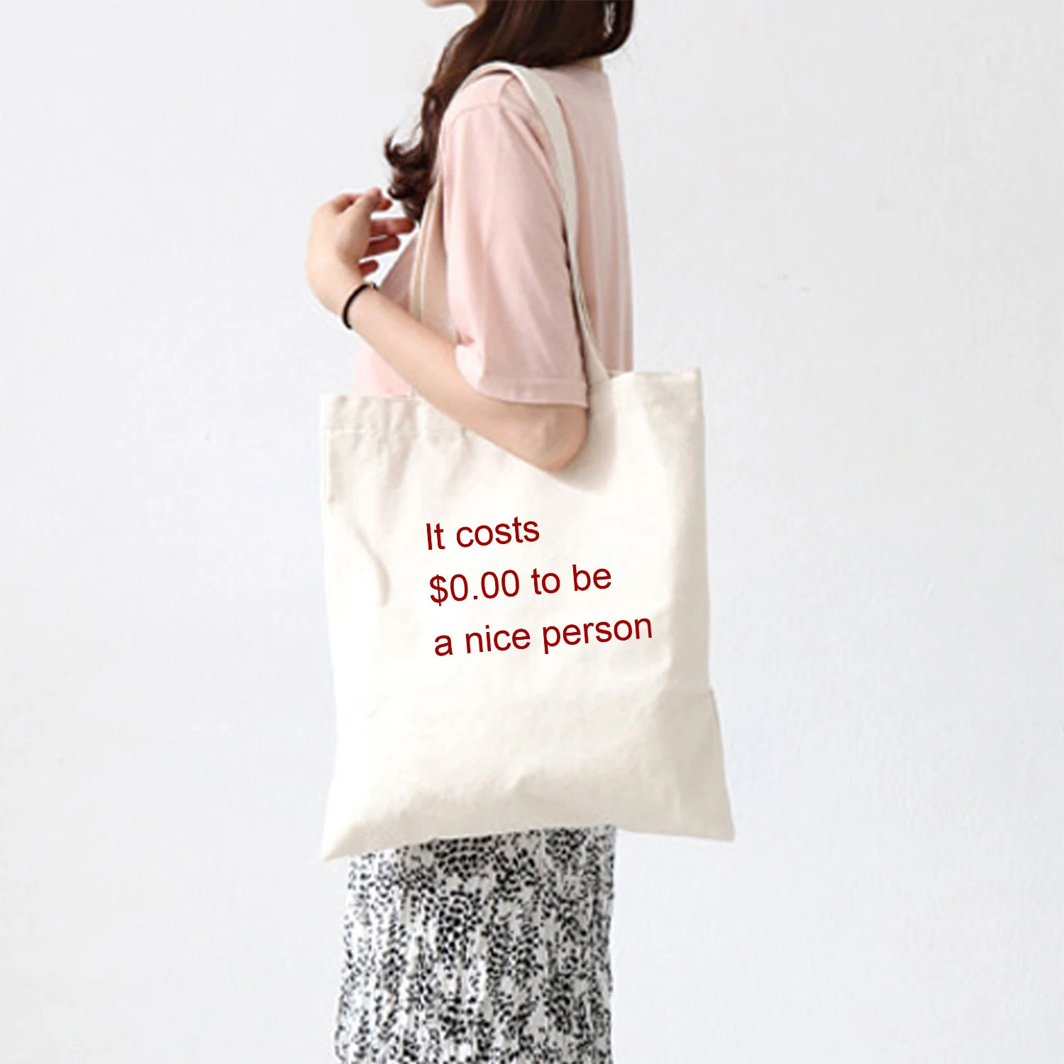 

Shopper Letters Printing Female Cotton Cloth Handbag Tote Harajuku Kawaii Print Reusable Shoulder Bags Kpop Women Canvas Bag
