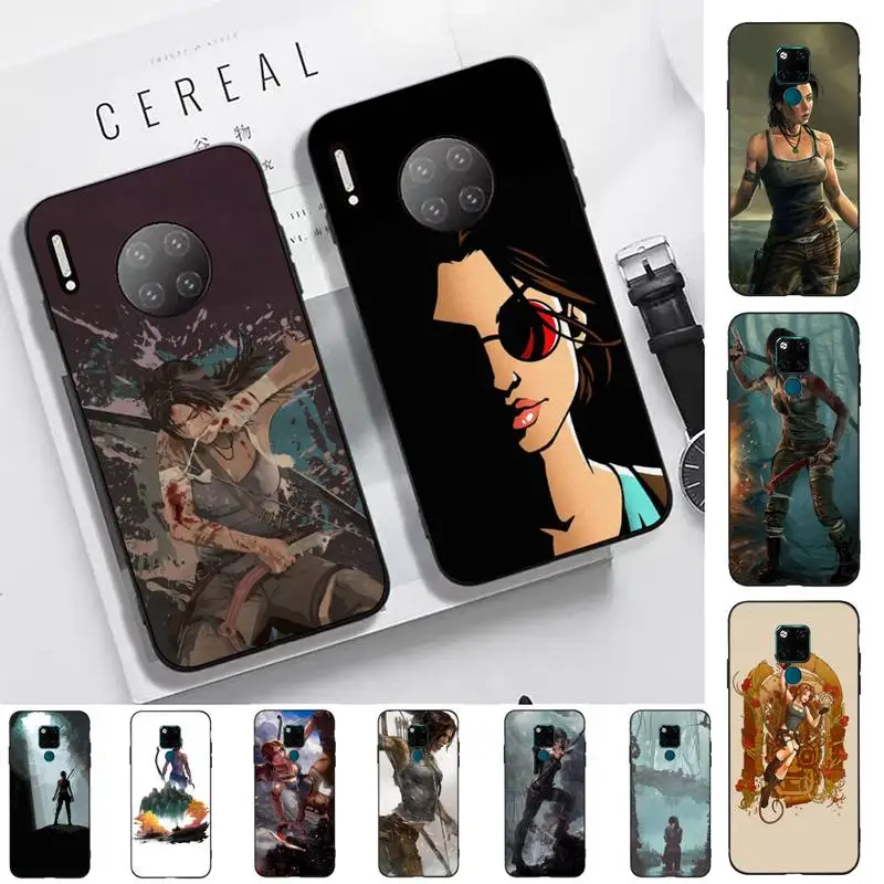 

FHNBLJ Lara Croft Tomb Raider Phone Case for Huawei Mate 20 10 lite pro X Honor paly Y 6 5 7 9 prime 2018 2019