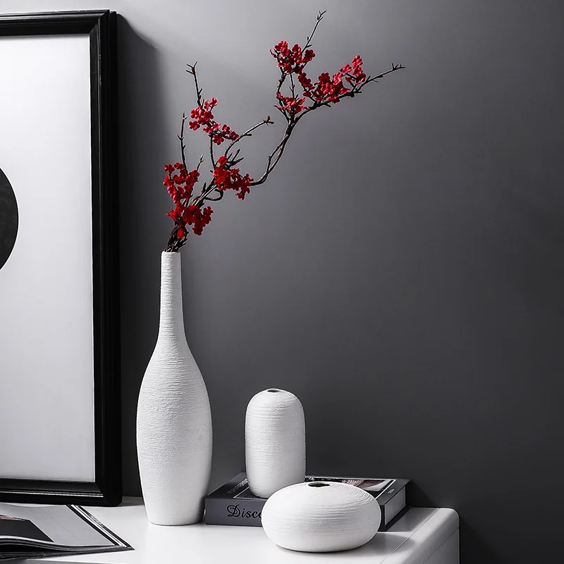 

Wedding Modern Ceramic Vases Creative High Quality Vase Set Decorative Table Art Living Room Decoracao Home Decoration EB5HP