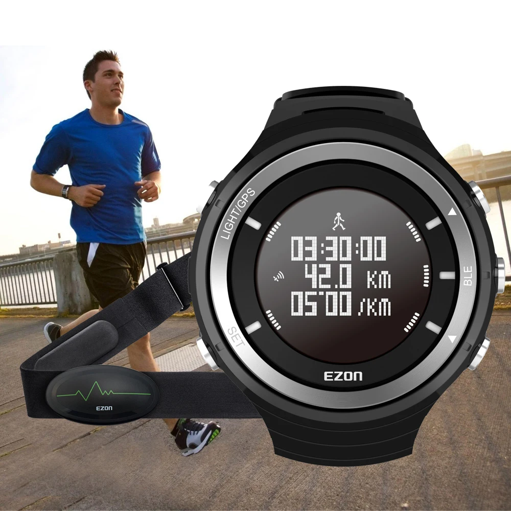 Спортивные фитнес часы с пульсометром Bluetooth 4 0 GPS трекер шагомер альтиметр